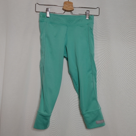 Stella McCartney x Adidas The Essential 3/4 Tight Leggings Shimmer Green XS - Picture 2 of 10